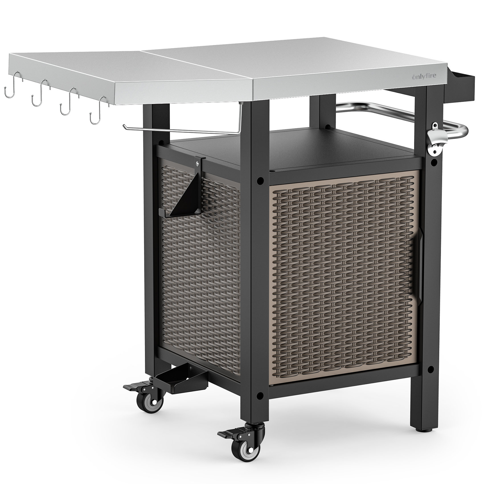 Red Barrel Studio® 30 INCH Portable Table and Outdoor Prep Cart BBQ ...