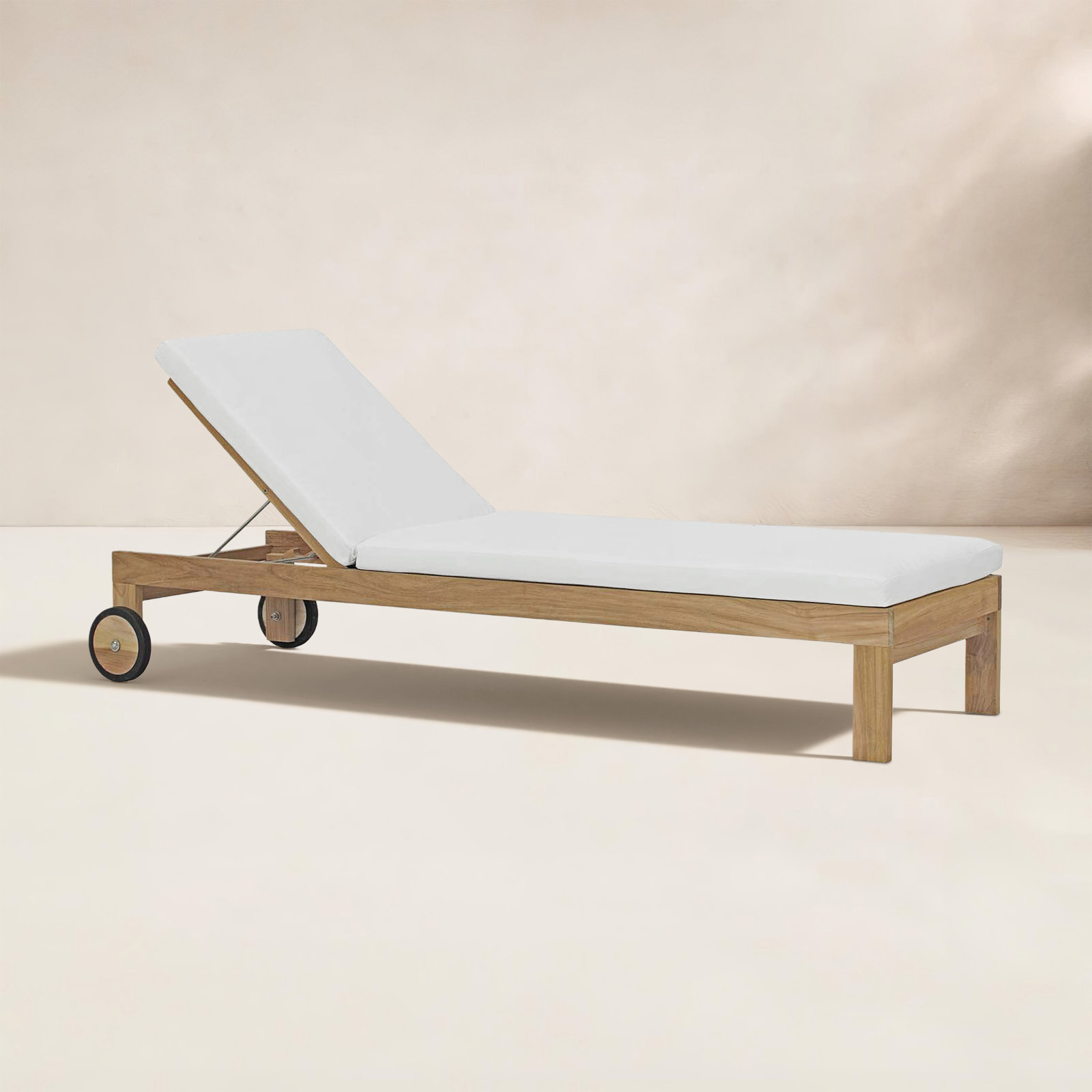 Upland 29" Teak Patio Chaise Lounge
