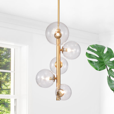 Nickerson 5 - Light Sputnik Modern Linear Chandelier
