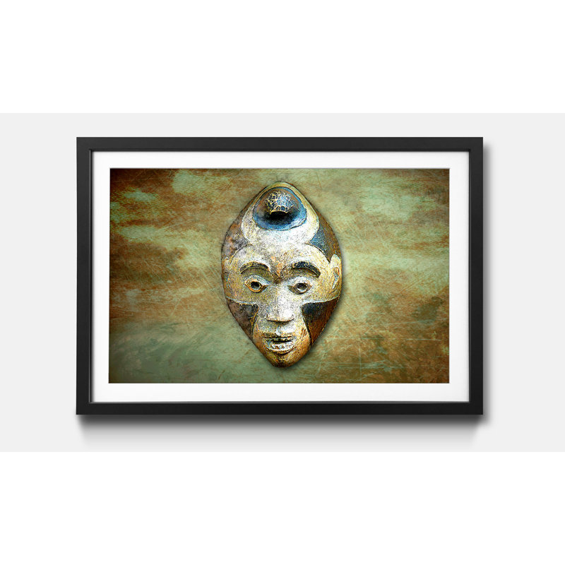 Afro Head - Single Picture Frame Print, 60cm H x 80cm W