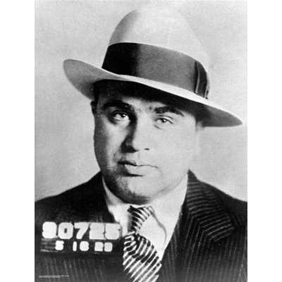  Officiellement sous licence Al Capone - impression d'art de tir sur tasse - 24 x 36 po - reproduction décorative - papier affiche - prêt à encadrer