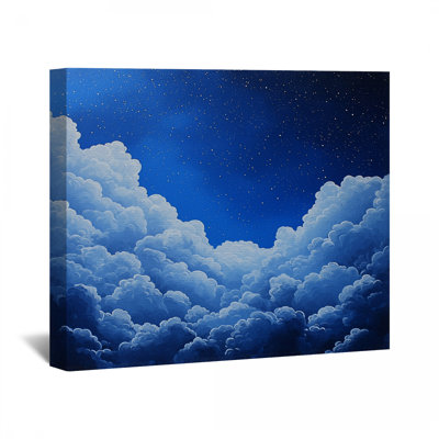 Nuage sur toile tendue - Décoration murale nature