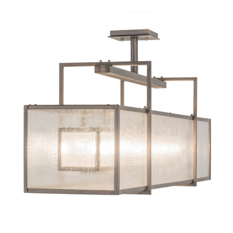 Ioana 6 - Light Steel Square/Rectangle Pendant