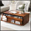 Table basse moderne moderne avec 4 tiroirs et 2 tablettes-996270363