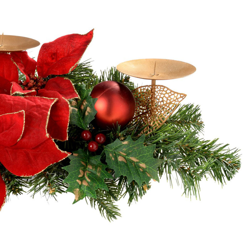 Poinsettia Candelabrum Arrangement