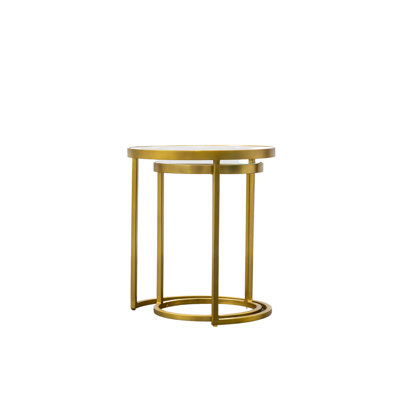 Glass Top Frame Nesting Tables