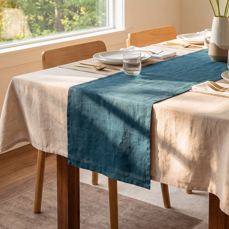 Valle Table Runner, Teal