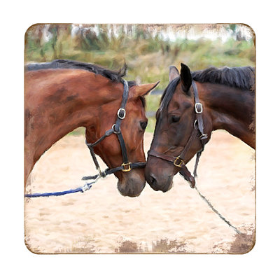 Sous-verre chevaux
