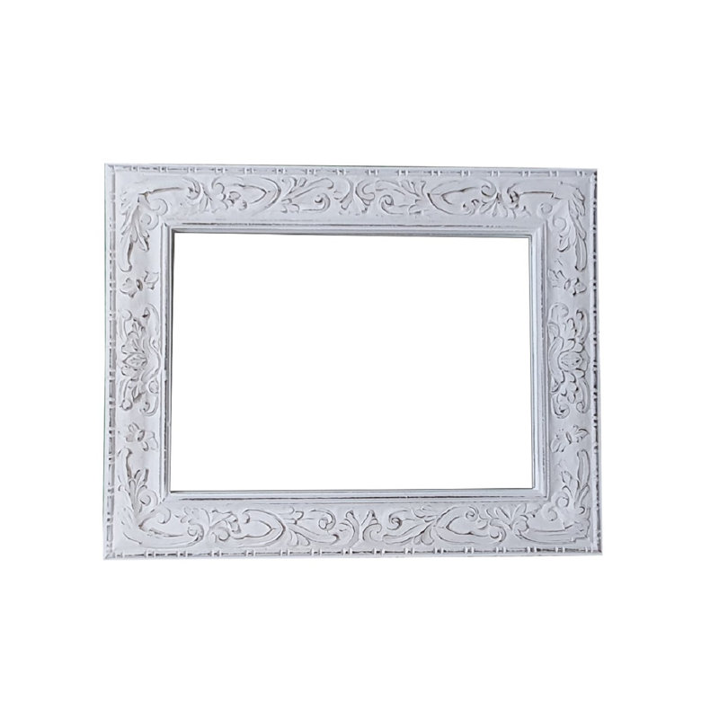Almyra Solid And Engineered Wood Flat Mirror, White