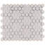 Metro 1" Hex Matte White with Black Honeycomb 10-1/4" x 11-7/8" Porcelain Mosaic Tile