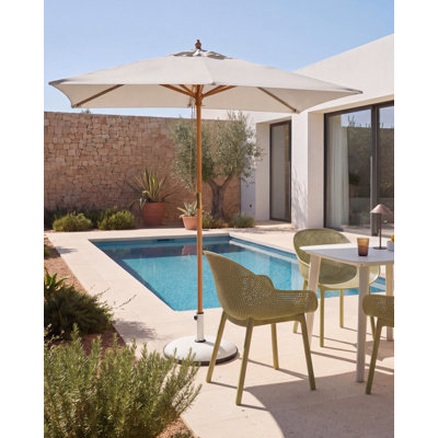 FLAMENCO 195 cm W X 144 cm D Rectangular Market Parasol with Pulley Lift