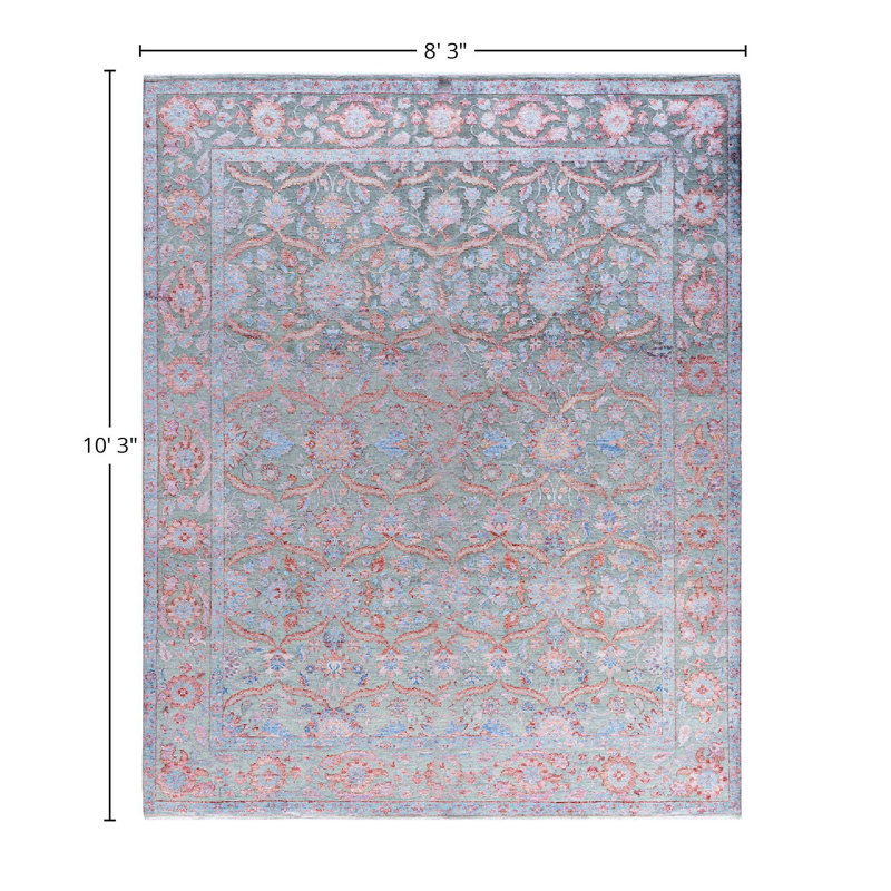 Overdyed One-of-a-Kind 8' 3" X 10' 3" Hand Knotted Area Rug