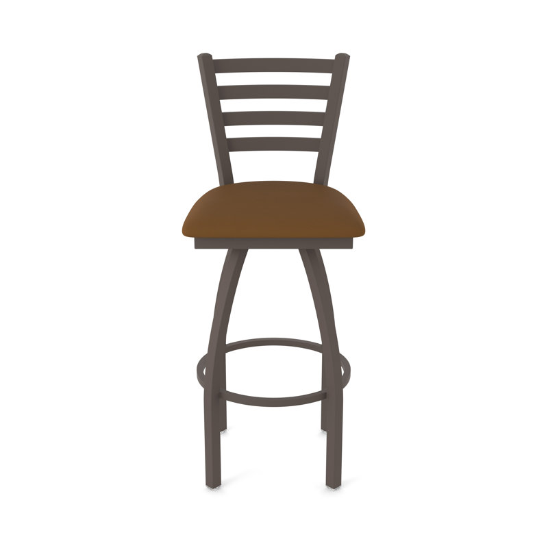 Tabouret pivotant Jackie, Bronze, Vinyle - chaume Canter, Tabouret de comptoir (siège d'une hauteur de 25 p