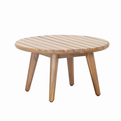 Zaryna Solid Acacia Wood Patio Side Table