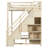 Full Modern Loft Bed With Lighted Vanity Desk, Storage Stairs, Cabinet And Armoire-1707257132