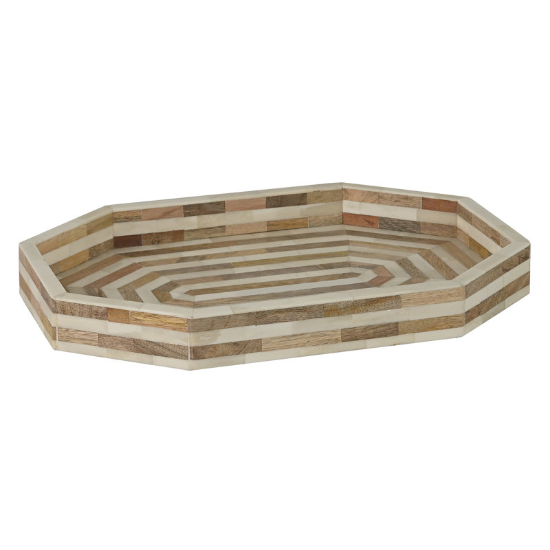 Almerina Wood and Bone Inlay Decorative Tray