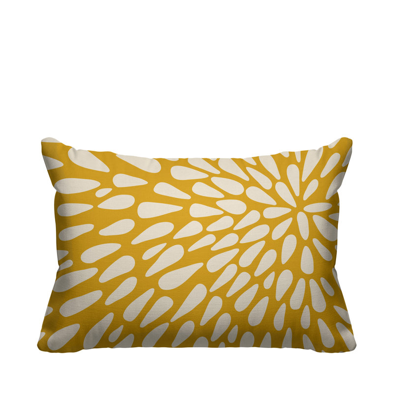 Housse de coussin d'extérieur et insert, Jaune
