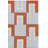 Nickonovitz Hand Tufted Wool/Cotton Geometric Rug in Light Blue/Rust-679508451