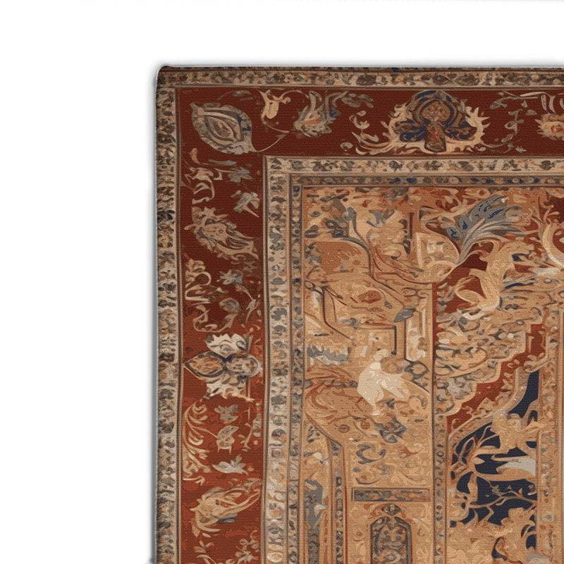 Tapis d'intérieur et d'extérieur brun Persian, Rectangulaire 8 pi x 10 pi