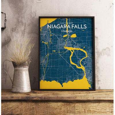 « niagara chute city map », impression