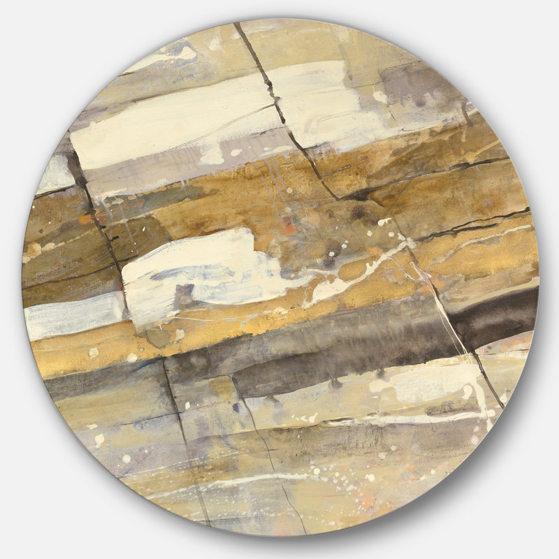 «Fire and Ice Minerals V», reproduction d'art sur cercle en métal, H 11 po x l 11 po