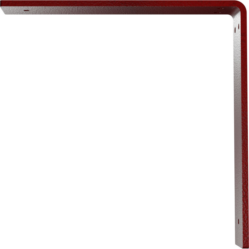 2"W x 10"D x 10"H Hamilton Steel Bracket, Hammered Bright Red, Hammered Bright Red, 10" H x 2" W x 10" D