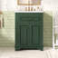 Meuble-lavabo vert 24 po avec lavabo simple intégré en céramique, 2 portes et 1 tiroir basculant pour les petites toilettes | Idée de cadeau-778432251