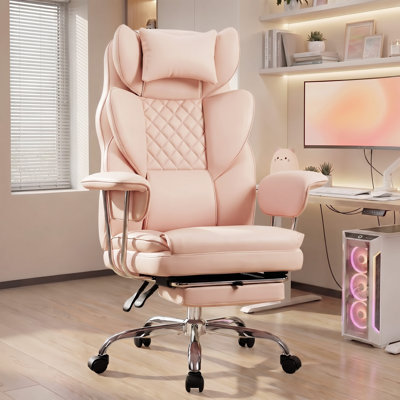 Aero Big and Tall Ergonomic Gaming & Office Chair with Footrest, Pocket Spring Cushion, Reclining, 400 lb Capacity, PU Leather