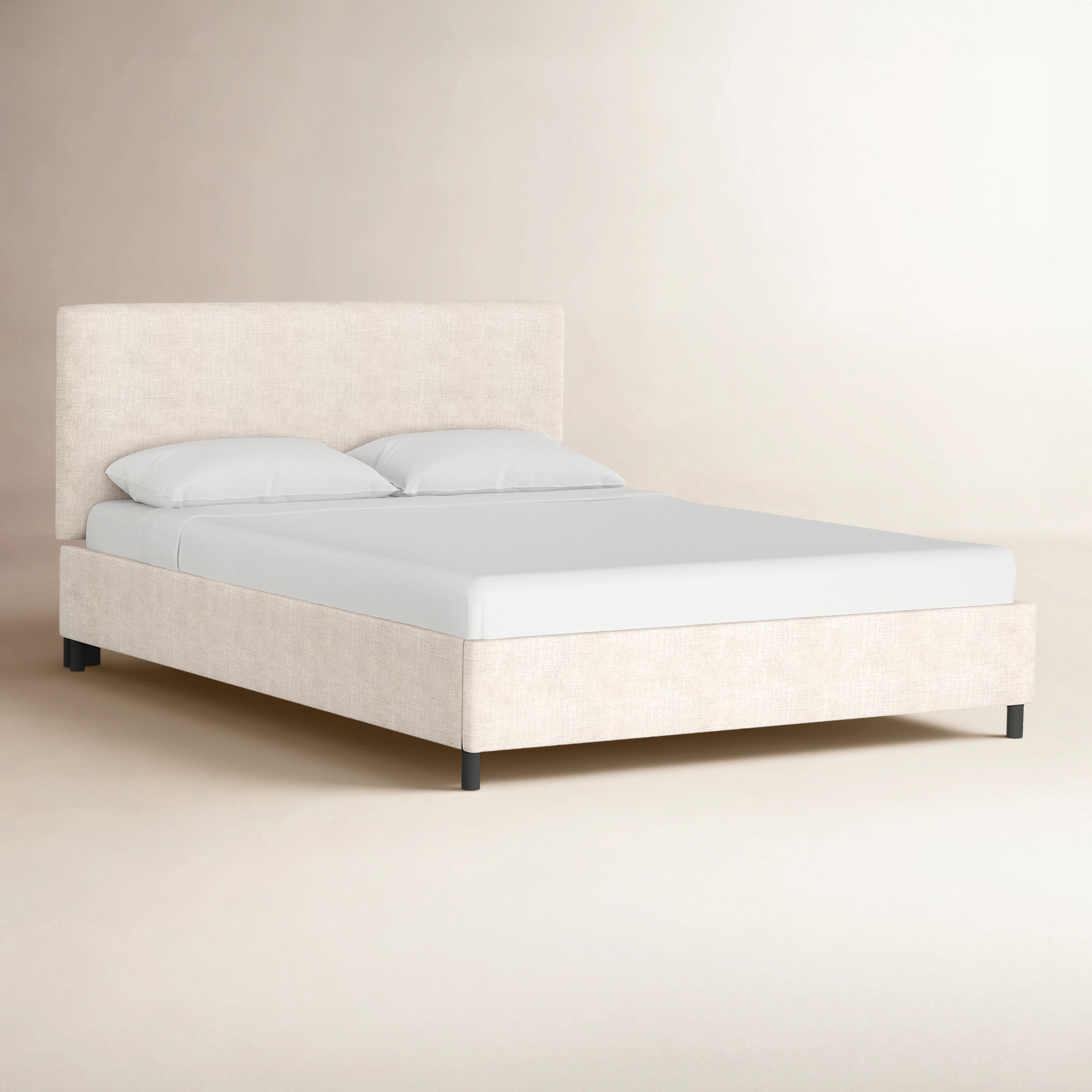 Pyburn Platform Bed, Queen, Classic Talc Linen