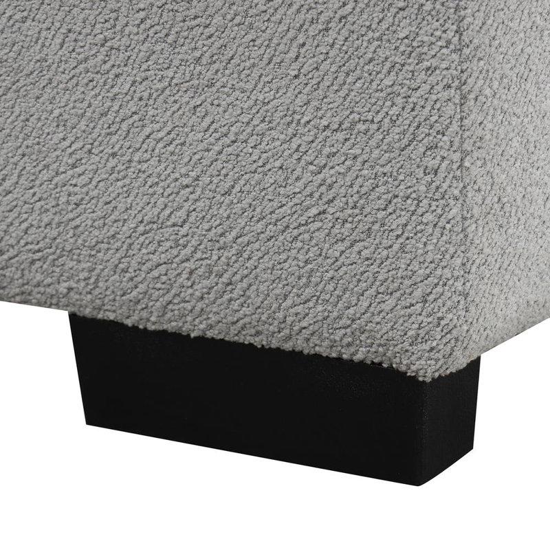 Canapé-lit modulaire en forme de L de 82,6 po avec deux ports USB, Tissu gris