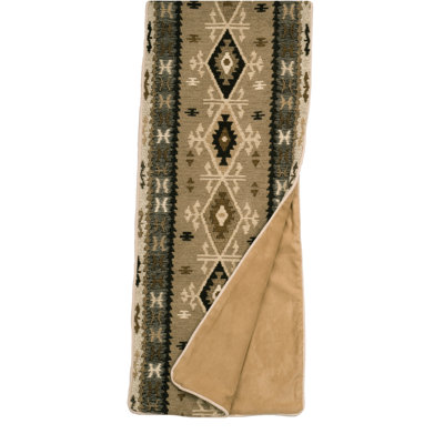 Wooded River Mountain Storm - Bed Scarf - Queen - 88x17
