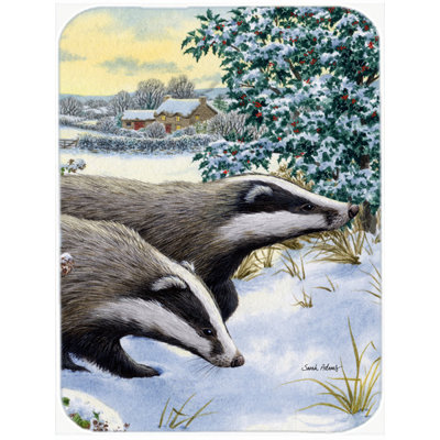 East Urban Home Badgers Two of a Kind Glass Cutting Board