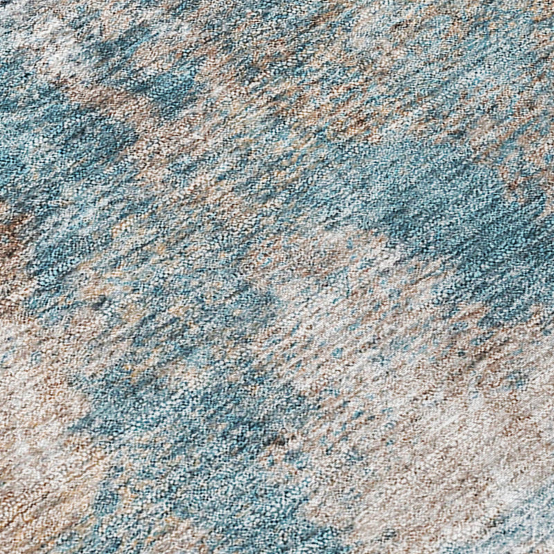 Royalton Washable Abstract Indoor / Outdoor Rug, Round 8'