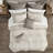 12 Piece Comforter In Khaki For Queen, With Design, Metallic Gold Thread, And Pillowcases Gold, Soft Microfiber Sheet