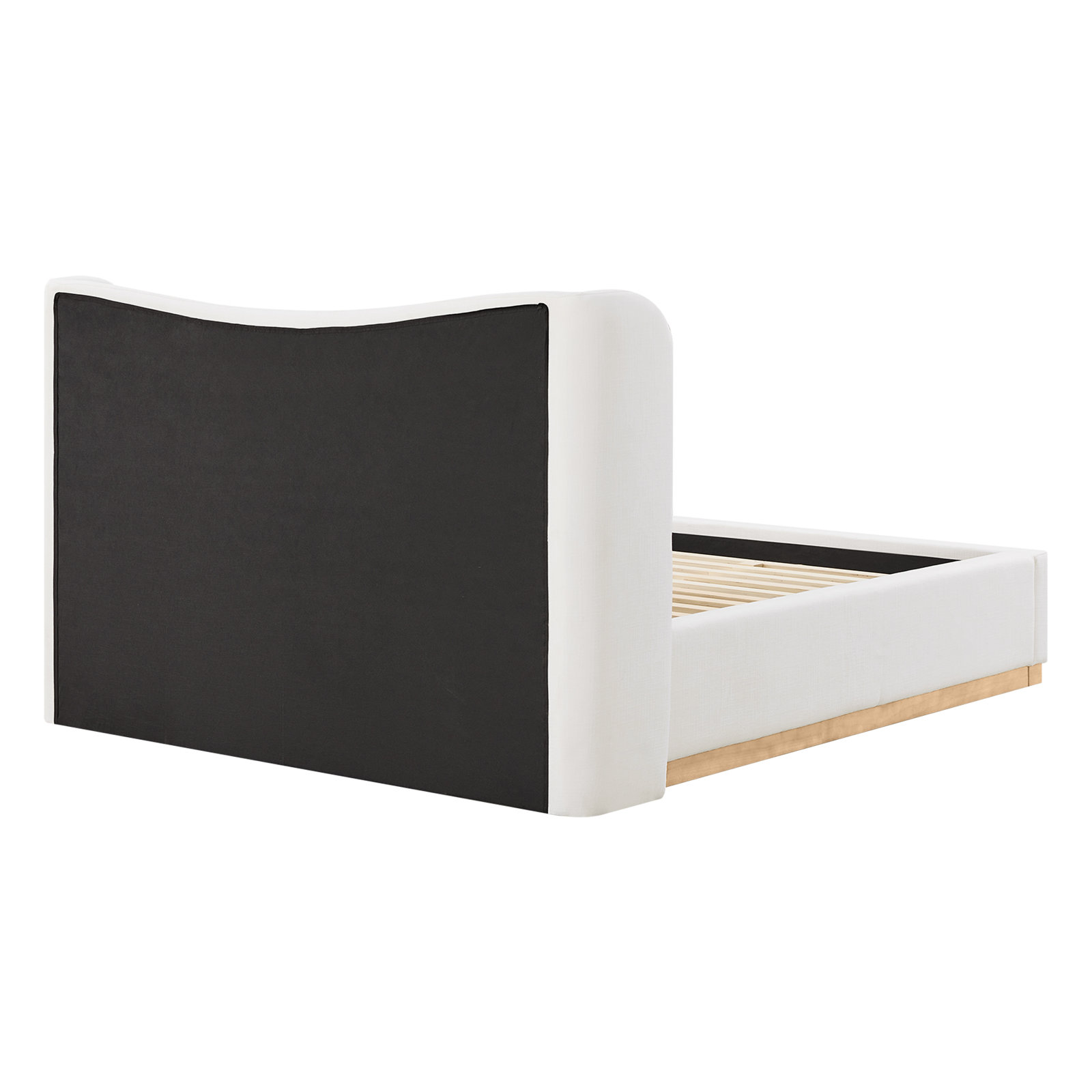 Adelaide Wingback Platform Bed, Queen , Selene White