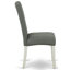Ensemble de table de salle à manger moderne 5 pièces comprenant une table de cuisine ronde et 4 chaises Parson rembourrées en tissu gris, blanc lin 42 po x 42 po-453227872-453227873-504545672
