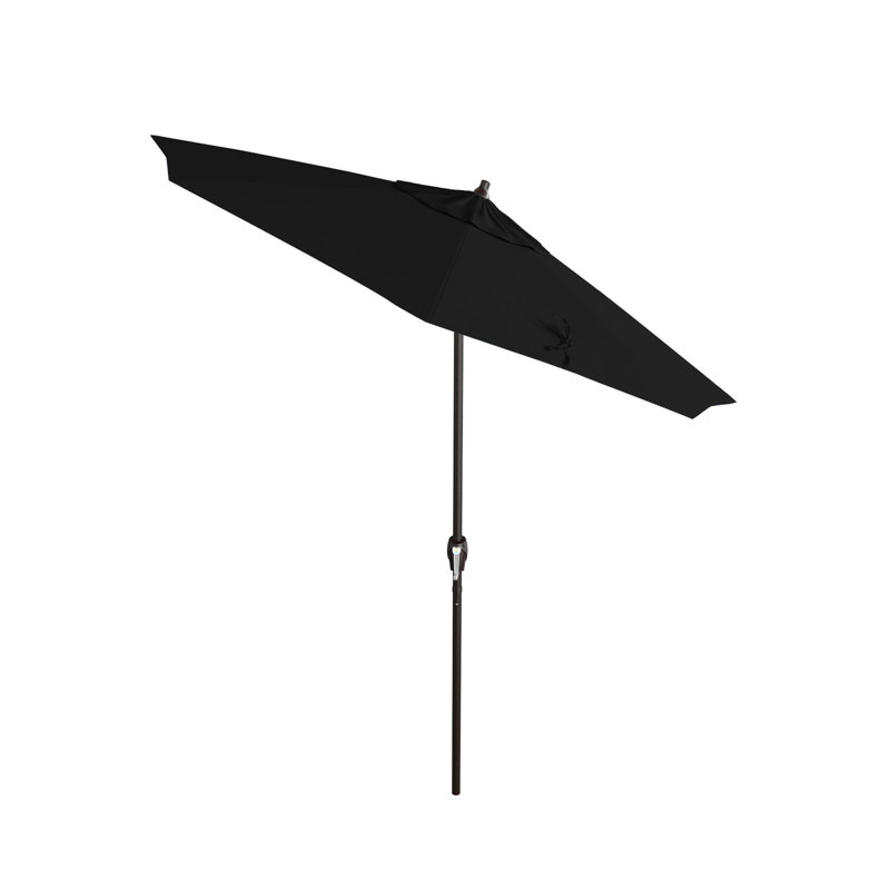 Parasol de marché 7 pi 5 po Milinda, Tissu performance noir