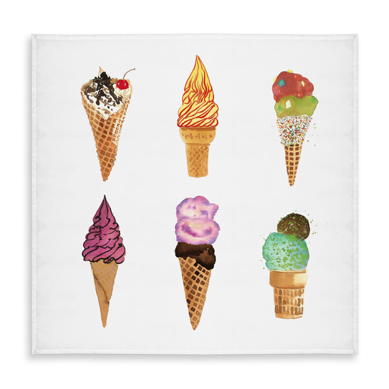 Ice Cream Cones Tablecloth - Indoor/Outdoor Home Decor