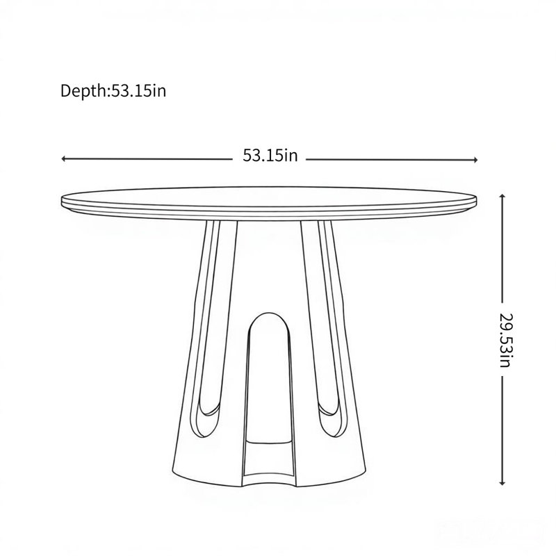 Table de salle à manger Modern Modern, Noir