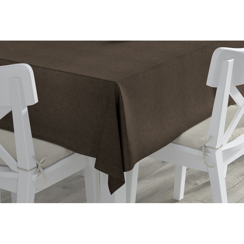 Nappe ronde en polyester Vallejos, Brun, 60 po, rond