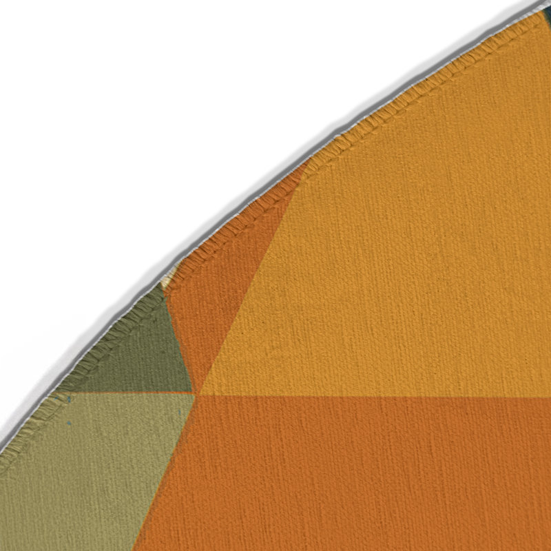 Terra Pixels Indoor And Outdoor Area Rug, Round 5'