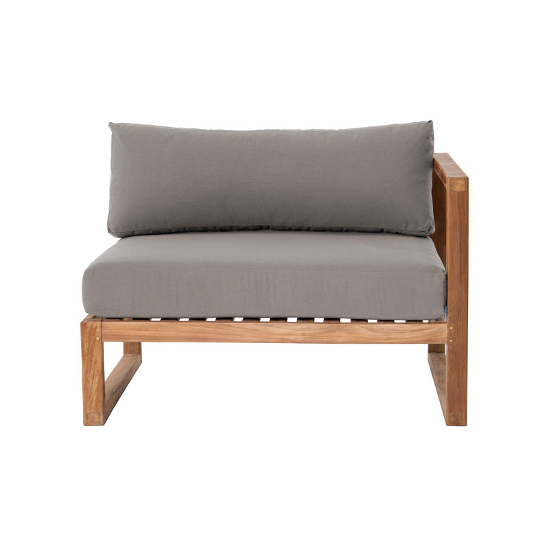Méridienne d'extérieur en teck Predestin, Taupe