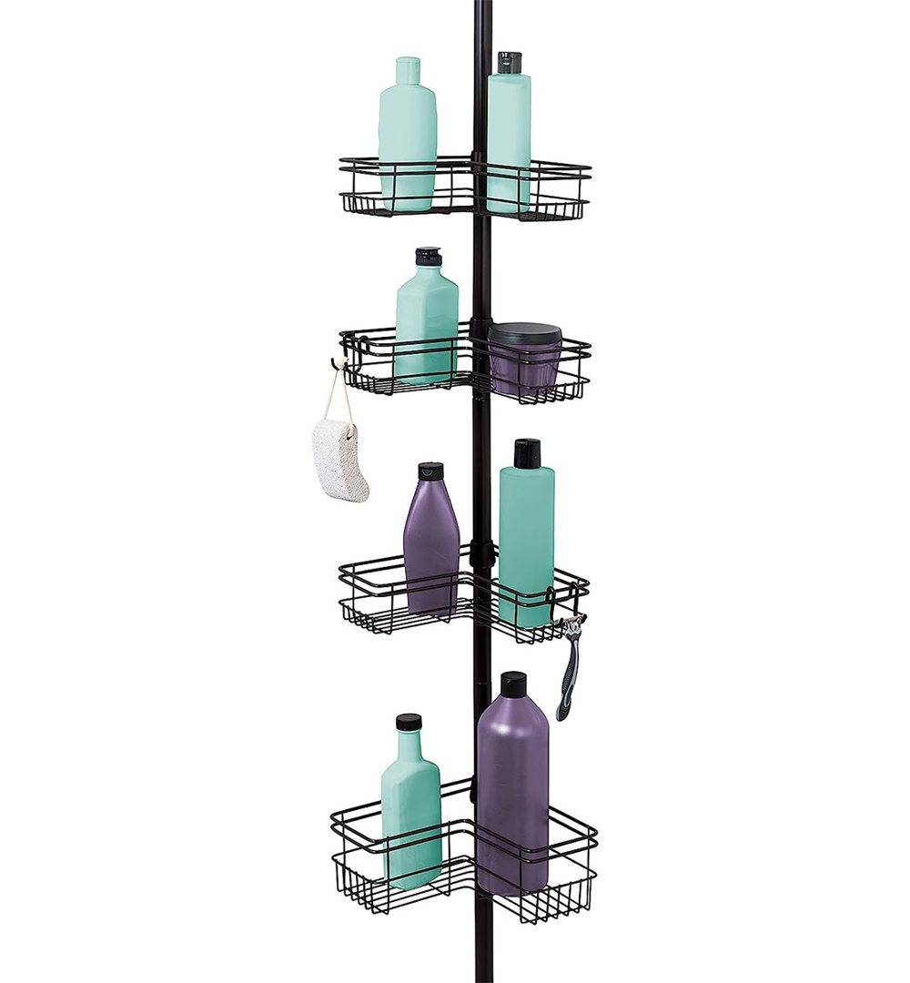 Lidwina Tension Pole Stainless Steel Shower Caddy Rebrilliant 