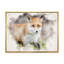Abstrait renard roux - reproduction sur toile avec cadre flottant-554736007-554736063