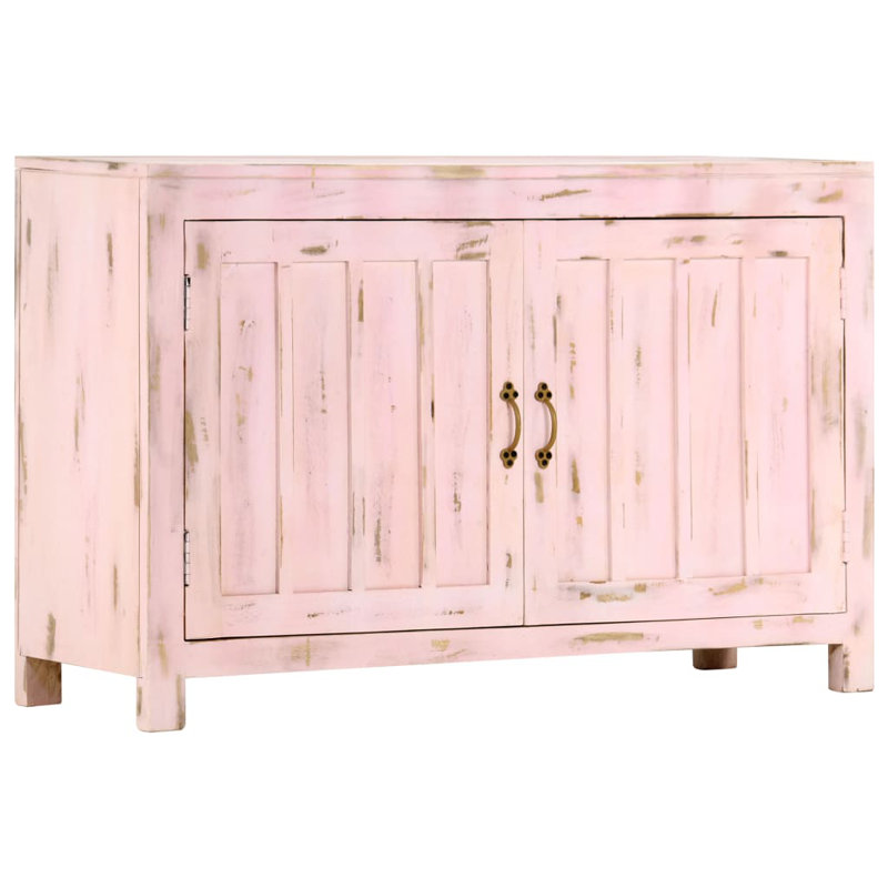 Gallaway 110cm Solid Wood Sideboard, Light Pink