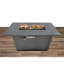Table de foyer d'extérieur en acier avec couvercle H 25 po x l 42 po Living Source International (gris)