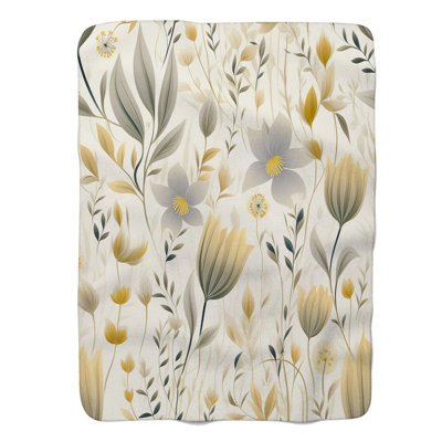 Soft Botanicals - Couverture sherpa de qualité supérieure 1 pièce