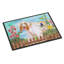 Afghan hound spring 36 po x 24 po tapis de porte extérieur antidérapant-38382099