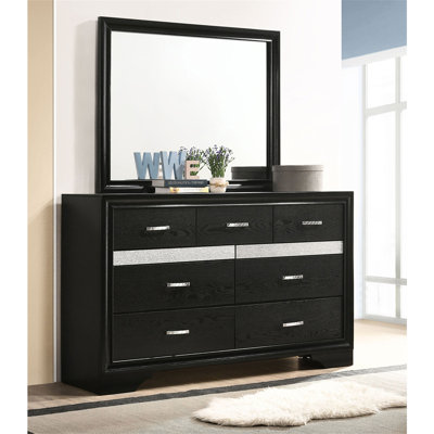 Commode à 7 tiroirs avec miroir Annie
