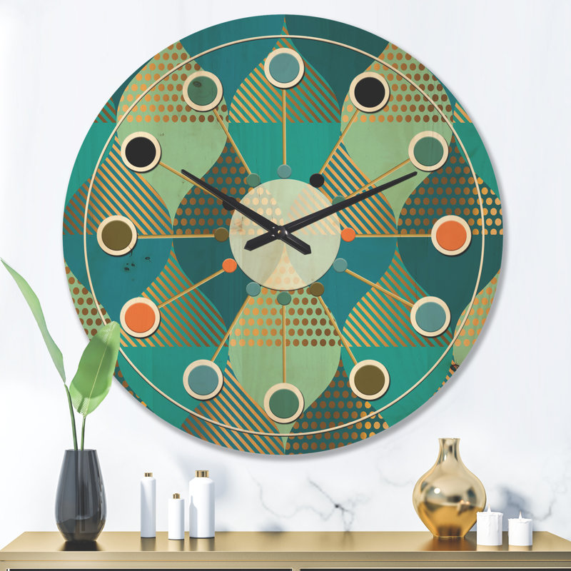 Horloge murale de luxe Mid-Century, Grand